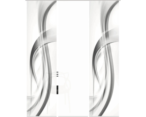 Porte coulissante avec motif ondulé abstrait