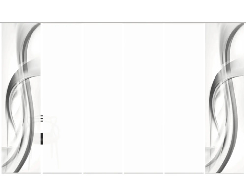 Porte coulissante avec motif abstrait pour intérieur