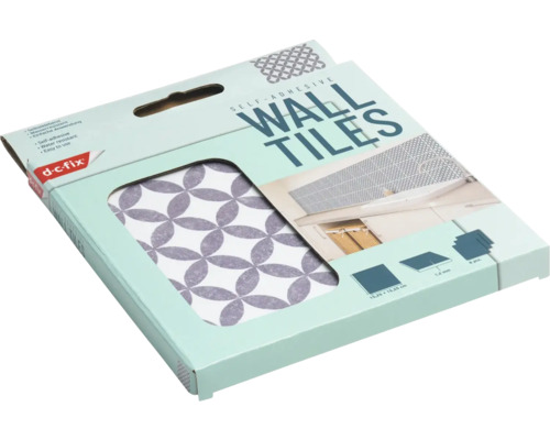 Emballage de carreaux muraux autocollants avec motif géométrique