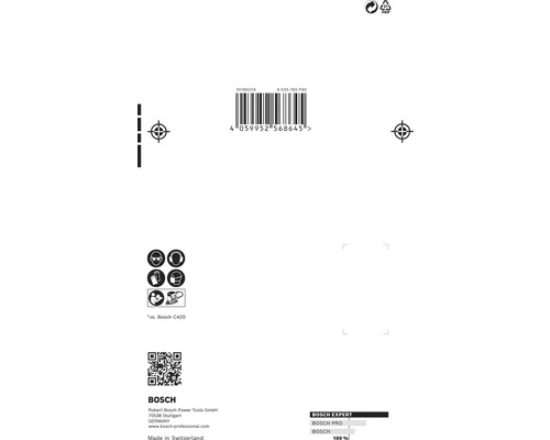 Produktverpackung mit Barcode und Sicherheitshinweisen