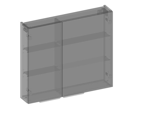 Armoire de toilette double avec plusieurs étagères