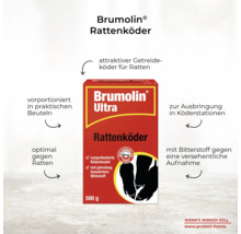 Brumolin Rattenköder, Getreideköder zur Rattenbekämpfung, vorportioniert in Beuteln
