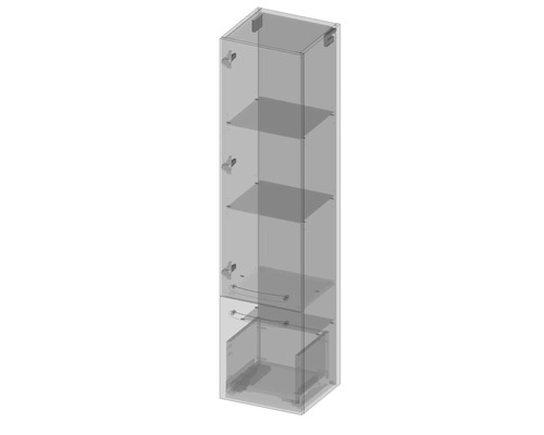 Armoire haute avec étagères et tiroir
