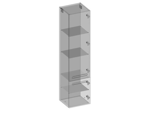 Armoire haute avec étagères et tiroirs pour salle de bain