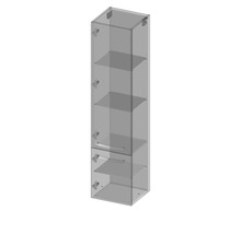 Hängehochschrank mit 2 Türen Devo Vena 2.0 links BxHxT 35x150x33 cm kitami mountain Griff schwarz