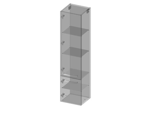 Armoire haute avec étagères et tiroirs