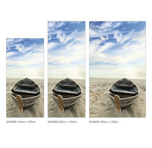 Panneau mural de douche mySpotti Shower Beach & Boat bateau sur la plage 255 x 150 cm SH-255150-1935-HB