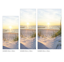 Duschpaneele mit Strandmotiv bei Sonnenuntergang in verschiedenen Größen