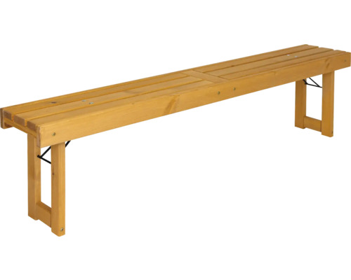 Holzbank mit Klappbeinen für den Garten