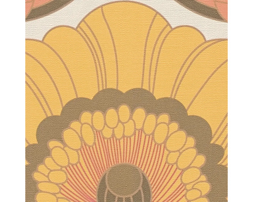 Detailansicht einer Tapete mit floralem Muster