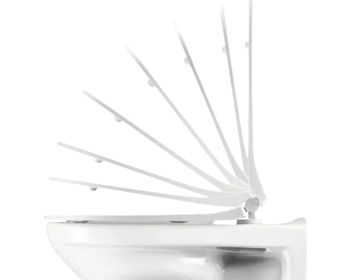 Abattant de WC à fermeture ralentie en mouvement