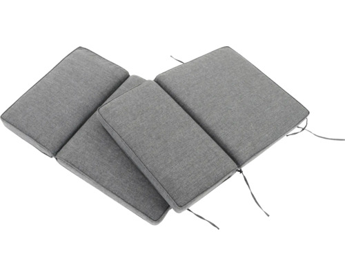 Coussins d''assise gris pour mobilier de jardin