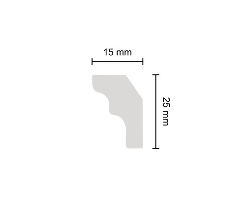 Profilleiste mit den Maßen 15 mm mal 25 mm