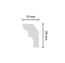Corniche XPS A25 1 pce 1 m, 15 x 25 mm