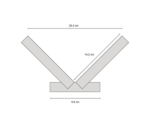 Maße einer Buchstütze