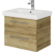 Waschtischunterschrank mit zwei Schubladen und Aufsatzwaschbecken
