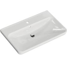 Badmöbel-Set Pelipal Sunline 105 BxHxT 80,5 x 200 x 48,5 cm Frontfarbe Eiche riviera mit Keramik-Waschtisch Waschtischunterschrank und Spiegelschrank mit LED-Beleuchtung