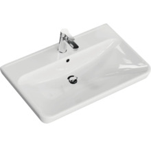 Badmöbel-Set Pelipal Sunline 105 BxHxT 80,5 x 200 x 48,5 cm Frontfarbe graphit struktur quer mit Keramik-Waschtisch Waschtischunterschrank und Spiegelschrank mit LED-Beleuchtung