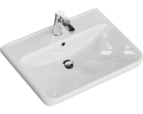 Lavabo en céramique avec robinet pour la salle de bain