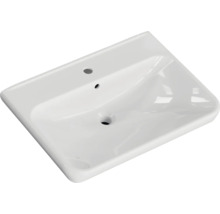 Badmöbel-Set Pelipal Sunline 105 BxHxT 69 x 200 x 48,5 cm Frontfarbe weiß hochglanz mit Keramik-Waschtisch Waschtischunterschrank und Spiegelschrank mit LED-Beleuchtung