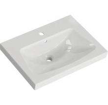 Waschtisch aus Sanitärkeramik mit Hahnloch und Überlauf