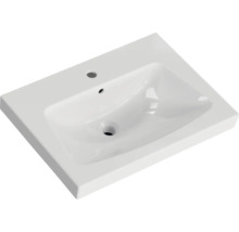 Badmöbel-Set Pelipal Sunline 105 BxHxT 66 x 200 x 46,5 cm Frontfarbe Polar Pinie mit Keramik-Waschtisch Waschtischunterschrank und Spiegelschrank mit LED-Beleuchtung