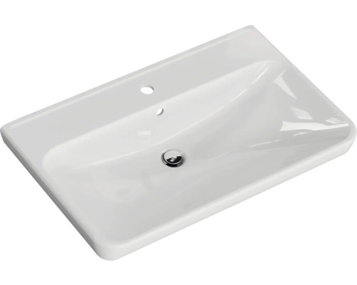 Keramikwaschtisch mit Hahnloch und Überlauf