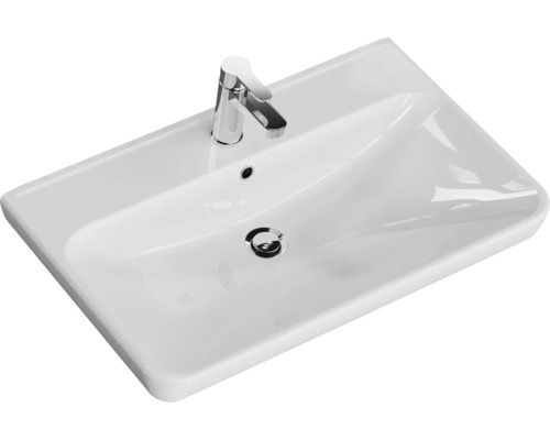 Lavabo en céramique avec robinet