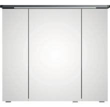 Badmöbel-Set Pelipal Sunline 105 BxHxT 80 x 200 x 46 cm Frontfarbe anthrazit mit Keramik-Waschtisch Waschtischunterschrank und Spiegelschrank mit LED-Beleuchtung