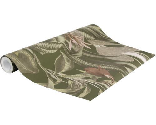 Rolle grüne Tapete mit Pflanzenmuster