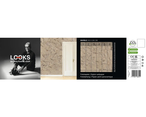 Looks by Wolfgang Joop papier peint photo marbre 300x280 centimètres