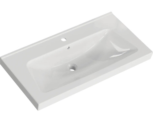 Keramikwaschtisch mit Hahnloch und Überlauf