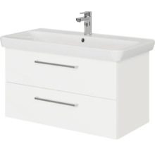 Waschtischunterschrank mit zwei Schubladen und Waschbecken