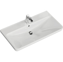 Badmöbel-Set Pelipal Sunline 105 BxHxT 96 x 200 x 48,5 cm Frontfarbe anthrazit mit Keramik-Waschtisch Waschtischunterschrank und Spiegelschrank mit LED-Beleuchtung