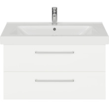 Waschtischunterschrank mit Waschbecken und zwei Schubladen