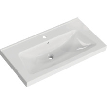 Waschtisch aus Sanitärkeramik mit Hahnloch und Überlauf