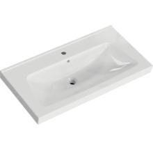 Waschtisch aus Sanitärkeramik mit Hahnloch und Überlauf