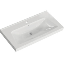 Waschtisch aus Sanitärkeramik mit Hahnloch und Überlauf