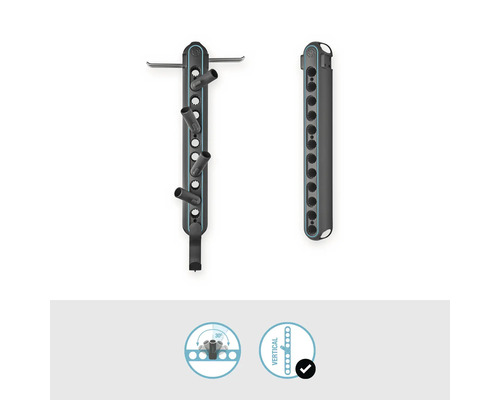 Support d''outils de jardin pour montage vertical