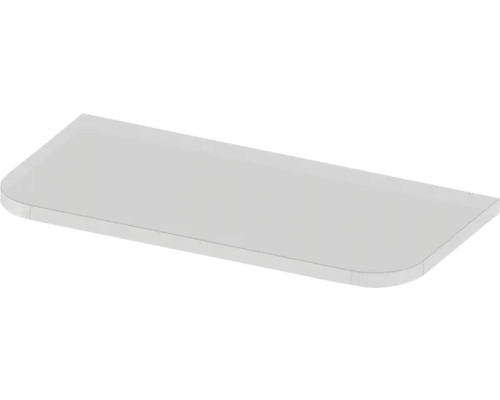 Rechteckige Acrylglasplatte mit abgerundeten Ecken