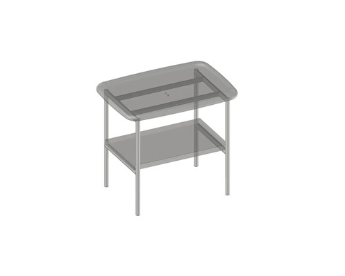 Beistelltisch mit zwei Ablagen