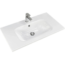 Vasque avec robinet et cuve rectangulaire