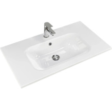 Vasque à poser blanche avec robinet