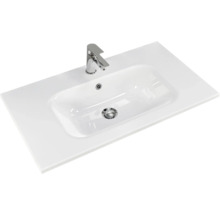 Vasque avec trou de robinet et trop-plein