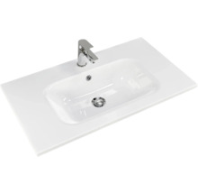 Badmöbel-Set Pelipal Sunline 121 BxHxT 81 x 200 x 46 cm Frontfarbe anthrazit mit Mineralguss-Waschtisch Waschtischunterschrank und Spiegelschrank mit LED-Beleuchtung
