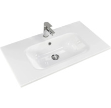 Badmöbel-Set Pelipal Sunline 121 BxHxT 81 x 200 x 46 cm Frontfarbe anthrazit mit Mineralguss-Waschtisch Waschtischunterschrank 3 Schubkästen und Spiegelschrank mit LED-Beleuchtung