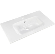 Badmöbel-Set Pelipal Sunline 121 BxHxT 81 x 200 x 46 cm Frontfarbe sangallo grau mit Mineralguss-Waschtisch Waschtischunterschrank 3 Schubkästen und Spiegelschrank mit LED-Beleuchtung