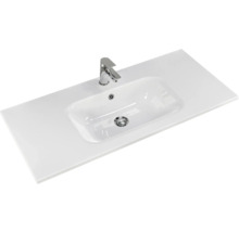 Vasque en céramique avec robinet pour salle de bains