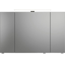 Badmöbel-Set Pelipal Sunline 121 BxHxT 110 x 200 x 46 cm Frontfarbe anthrazit mit Mineralguss-Waschtisch Waschtischunterschrank und Spiegelschrank mit LED-Beleuchtung