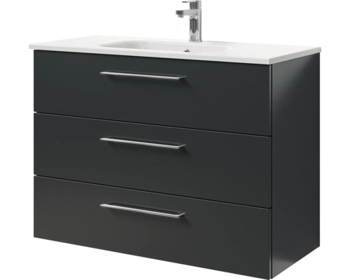 Meuble sous-lavabo avec trois tiroirs et lavabo